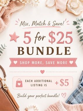 ⭐️ 5 for $25 SALE - Mix and Match!